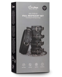 Easy Toys Fetish Set w/Collar, Ankle &amp; Wrist Cuffs - Black