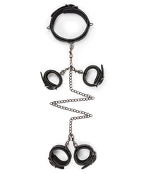 Easy Toys Fetish Set w/Collar, Ankle &amp; Wrist Cuffs - Black