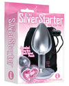 The 9&#039;s The Silver Starter Bejeweled Heart Stainless Steel Plug - Pink