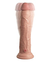 King Cock Elite 9&quot; Dual Density Vibrating Silicone Cock w/Remote - Light