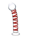 Glas 8&quot; Mr. Swirly Glass Dildo - Red