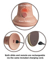 King Cock Elite 9&quot; Dual Density Vibrating Silicone Cock w/Remote - Light