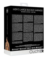 Shots Ouch Men&#039;s Large Buckle Harness - Black