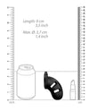 Shots Man Cage Chastity 3.5&quot; Cock Cage Model 20 - Black