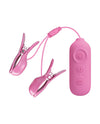 Pretty Love Romantic Wave II Estim &amp; Vibrating Nipple Clip - Pink
