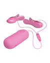 Pretty Love Romantic Wave II Estim &amp; Vibrating Nipple Clip - Pink
