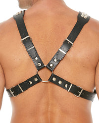 Shots Uomo Men&#039;s Pyramid Stud Body Harness - Black