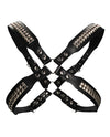 Shots Uomo Men&#039;s Pyramid Stud Body Harness - Black