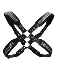 Shots Uomo Men&#039;s Pyramid Stud Body Harness - Black
