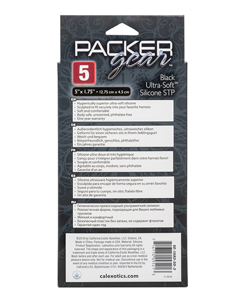 Packer Gear 5&quot; Ultra Soft Silicone STP - Black