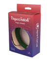 Spartacus Plush Lined PU Collar &amp; Chained Leash - Green