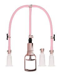 Shots Pumped Clitoral &amp; Nipple Pump Set - Medium Rose Gold