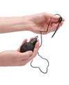 Shots Ouch Urethral Sounding Silicone Rechargeable &amp; Remote Controlled Vibrating Plug - Black