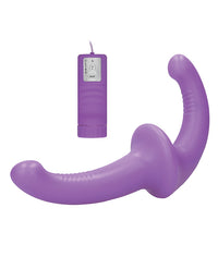 Shots Ouch Vibrating Silicone Strapless Strap On w/Controller - Purple