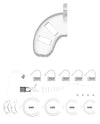 Shots Man Cage Chastity 3.5&quot; Cock Cage w/Plug Model 10 - Clear