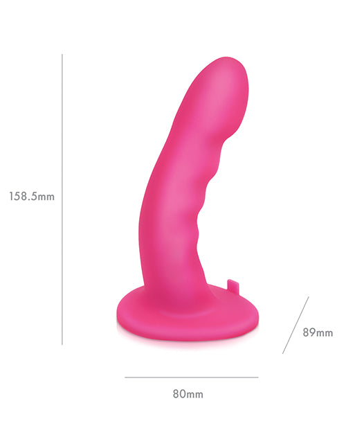 Pegasus 6&quot; Rechargeable Ripple Peg w/Adjustable Harness &amp; Remote - Pink