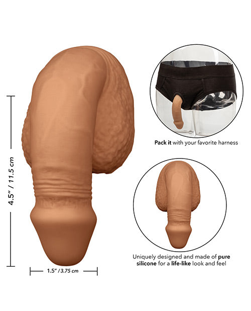 Packer Gear 5&quot; Silicone Packing Penis - Tan