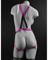Dillio 7&quot; Strap-On Suspender Harness Set - Pink