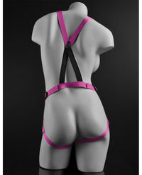 Dillio 7&quot; Strap-On Suspender Harness Set - Pink