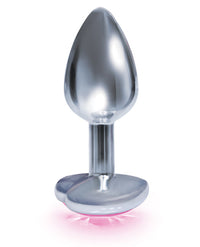The 9&#039;s The Silver Starter Bejeweled Heart Stainless Steel Plug - Pink