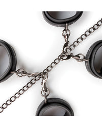 Easy Toys Fetish Set w/Collar, Ankle &amp; Wrist Cuffs - Black