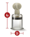 Blush Temptasia Clit &amp; Nipple Large Twist Suckers - Clear Set of 2