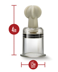 Blush Temptasia Clit &amp; Nipple Large Twist Suckers - Clear Set of 2