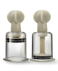 Blush Temptasia Clit &amp; Nipple Large Twist Suckers - Clear Set of 2