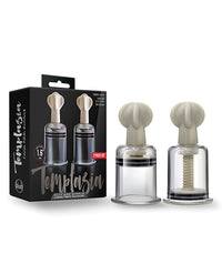 Blush Temptasia Clit &amp; Nipple Large Twist Suckers - Clear Set of 2