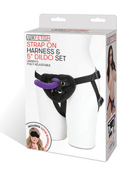 Lux Fetish 5&quot; Dildo w/Strap On Harness Set