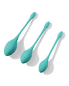 Bluebell Floral 3 Size &amp; Weight Kegel Ball Exercise Set - Blue