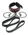 WhipSmart Heartbreaker Collar &amp; Leash Set - Black/Red