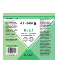 Gender X Flavored Lube - 4 oz Spa Day