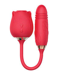 Wild Rose &amp; Thruster Vibrator - Red