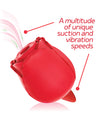 Wild Rose &amp; Tongue Vibrator - Red