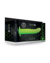 Shots Ouch 8&quot; Textured Curved Hollow Strap On - Glow in the Dark