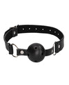 Shots Ouch Black &amp; White Breathable Ball Gag w/Nipple Clamps - Black