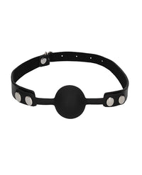 Shots Ouch Black &amp; White Silicone Ball Gag - Black