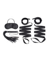 Lux Fetish 4 Pc Bondage Strap &amp; Flogger Kit