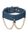 Ride &#039;Em Premium Denim Collection Collar w/Leash