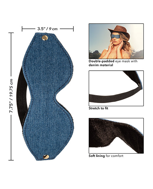 Ride &#039;Em Premium Denim Collection Eye Mask