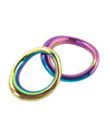 Plesur 1-3/4&quot; Metal Cock Ring - Rainbow
