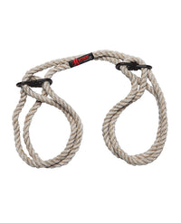 Merci Hogtie - Bind & Tie Wrist or Ankle Cuffs - 6 mm Hemp - Black