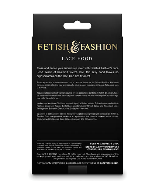Fetish &amp; Fashion Lace Hood - Black