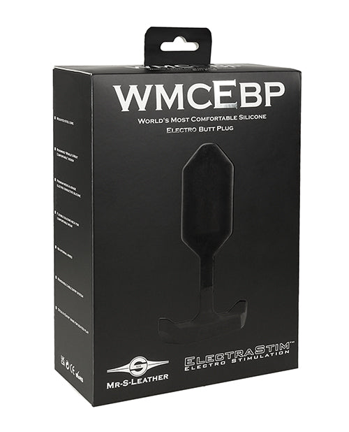 ElectraStim x Mr. S Leather - World&#039;s Most Comfortable Silicone Electro Butt Plug - Black