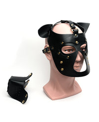NO ETA $=665 Bondage Pup Hood - O/S Black