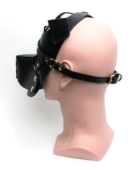 NO ETA $=665 Bondage Pup Hood - O/S Black