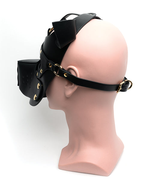 NO ETA $=665 Bondage Pup Hood - O/S Black