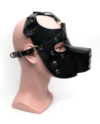NO ETA $=665 Bondage Pup Hood - O/S Black