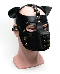 NO ETA $=665 Bondage Pup Hood - O/S Black